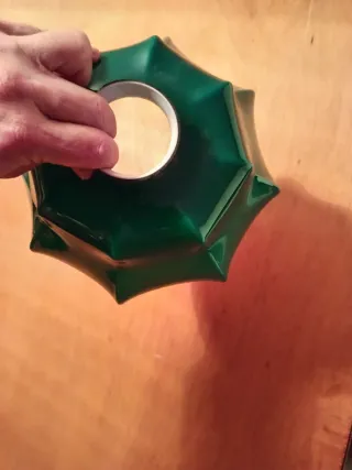 Lámpara de vidrio verde original