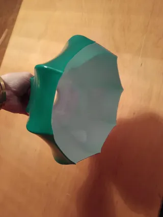 Lámpara de vidrio verde original