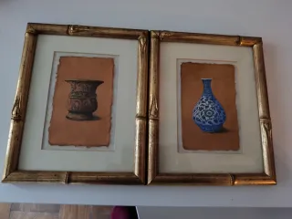 Set 2 Cuadros Jarrón Vintage