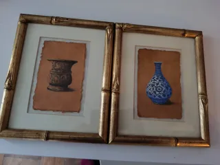 Set 2 Cuadros Jarrón Vintage