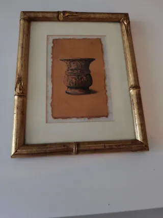 Set 2 Cuadros Jarrón Vintage