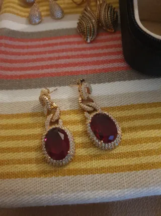 Joyero con joyas chapadas en oro 18 k anillos tall