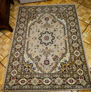 Alfombra Clásica Beige/Rojo 223cm x 168cm