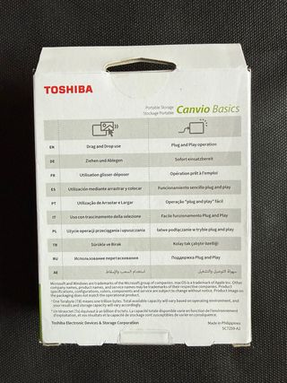 Disco Duro Externo Toshiba Canvio Basics 2TB