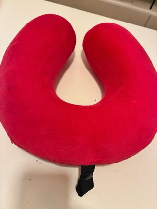 Almohada de viaje roja / rosa