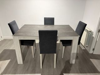 Mesa Comedor Ampliable + 4 Sillas
