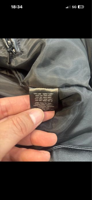 Chaqueta de cuero Isaco cruzada