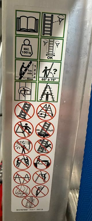 Escalera de aluminio  Altura Max 4,58m