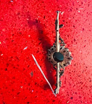 Broche antiguo plata y turquesa