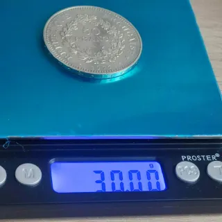 3 Monedas 50 Francos Plata Francia