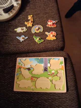 Puzzle de madera animales para niños