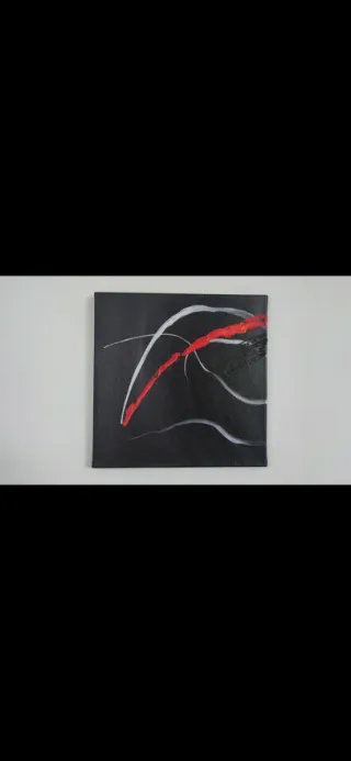 Cuadro abstracto moderno pintado a mano