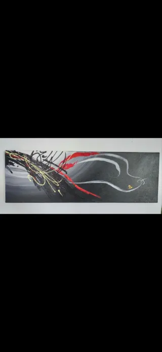 Cuadro abstracto moderno pintado a mano