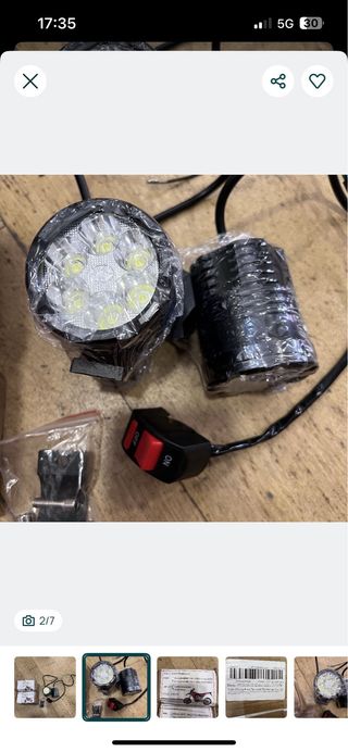 Faróis LED Moto Auxiliares Nevoeiro