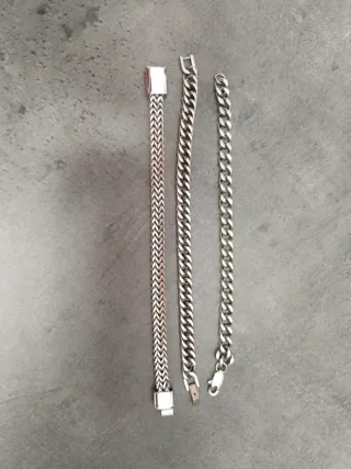 Lote 3 Pulseras Acero