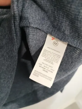 Camiseta canalé azul t.M