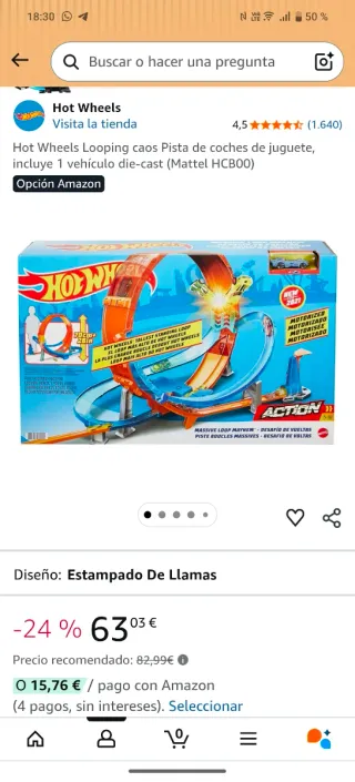 Pista Hot Wheels Looping Caos