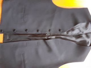 Chaleco traje negro botones talla 46