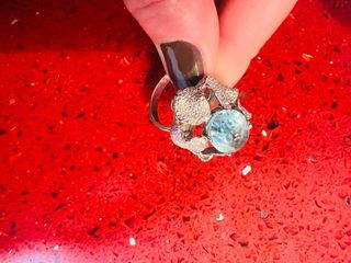 Anillo Plata con Piedra Azul