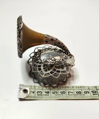 Miniatura gramófono filigrana plata 925