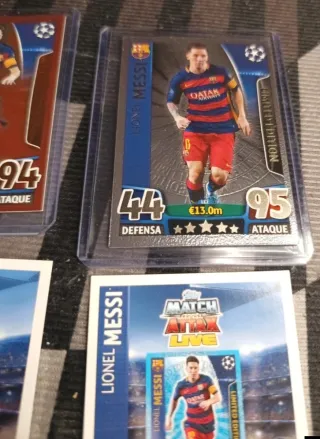 2 Cromos Messi Plata y bronce  Match Attax Champio