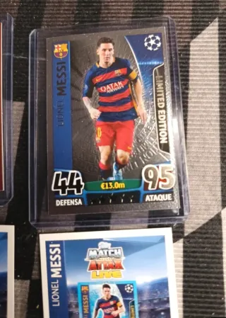 2 Cromos Messi Plata y bronce  Match Attax Champio