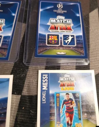 2 Cromos Messi Plata y bronce  Match Attax Champio