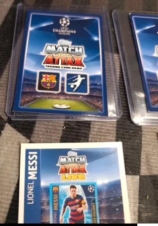 2 Cromos Messi Plata y bronce  Match Attax Champio
