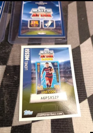 2 Cromos Messi Plata y bronce  Match Attax Champio