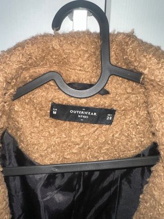 Abrigo borrego marrón largo