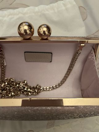 Bolso de fiesta dorado y plateado