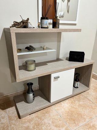 Conjunto recibidor mueble y espejo