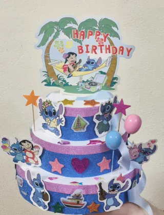 Torta compleanno Stitch scenografica