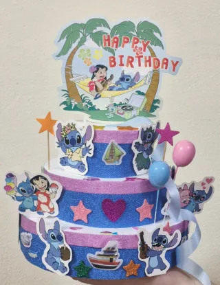Torta compleanno Stitch scenografica