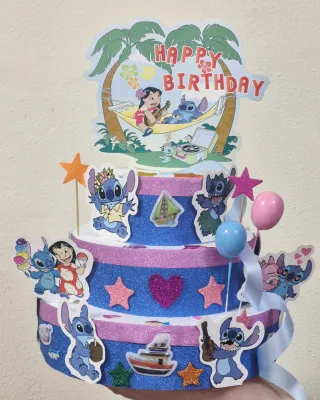 Torta compleanno Stitch scenografica