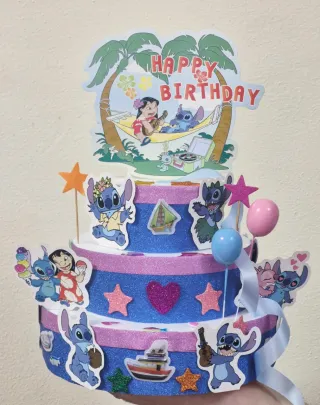 Torta compleanno Stitch scenografica