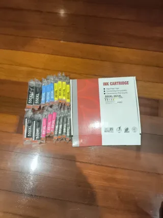 Cartuchos Tinta 550XL 551XL Negro Cyan Magenta Ama