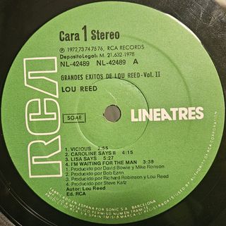 Lou Reed-Grandes Éxitos de Lou Reed Vol. II (1978)