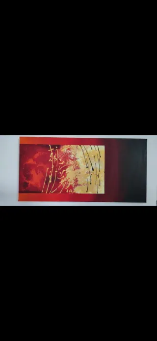 Cuadro abstracto moderno pintado a mano