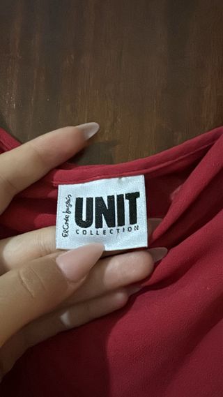 Vestido largo rojo con flor Talla 44