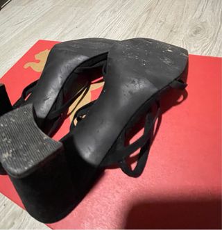 Sandalias H&M Tacón Negro Talla 39