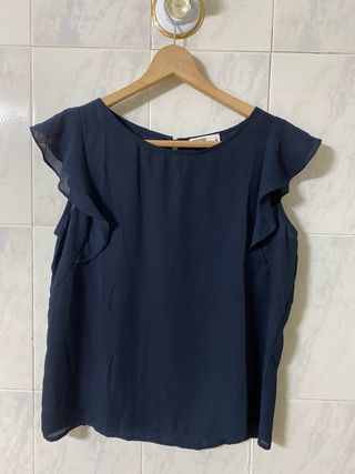 Blusa azul mujer