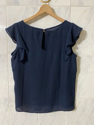 Blusa azul mujer