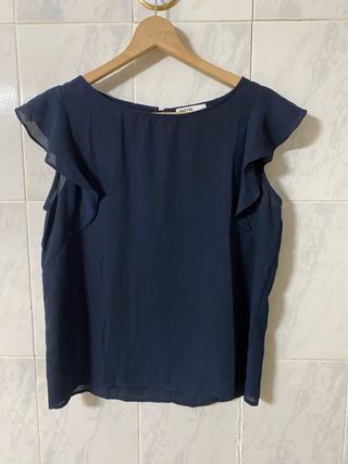 Blusa azul mujer