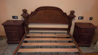 Cabecero y Mesita de Noche Madera