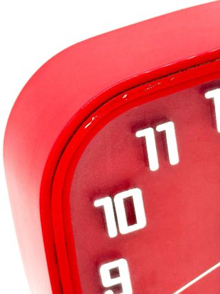 Orologio da parete Bino Quartz rosso vintage 1980