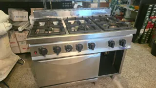 Cocina Profesional Gas 6 Quemadores + Horno
