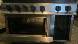 Cocina Profesional Gas 6 Quemadores + Horno