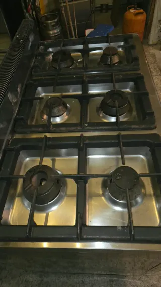Cocina Profesional Gas 6 Quemadores + Horno