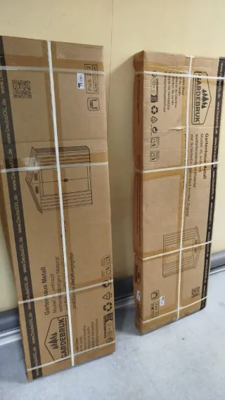 Cobertizo de Jardín Metálico Negro